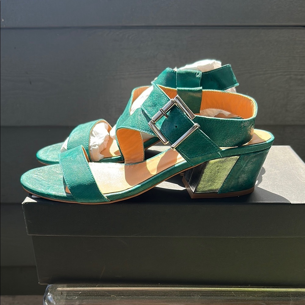 Green Strappy Sandals